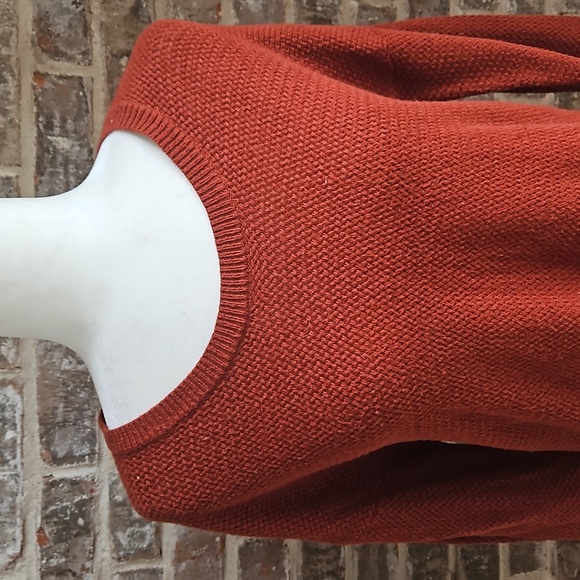 Madewell Knit Rust Colored Long Sleeve Sweater - Picture 2 of 5